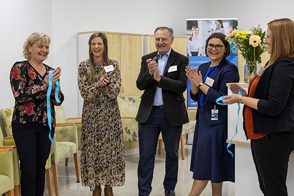 L to R: Ramsay Consulting Suites Bribie Island official opening − Consulting Suites Manager Margaret Ely, Councillor Brooke Savige, Caboolture Private Hospital CEO Chris Murphy, Ramsay Health Care Qld Operations Executive Manager Sam Dodd, Caboolture Private Hospital GP Liaison Officer Lizelle Adams