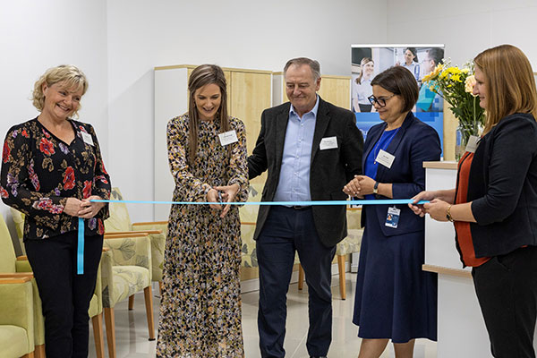 L to R: Ramsay Consulting Suites Bribie Island official opening − Consulting Suites Manager Margaret Ely, Councillor Brooke Savige, Caboolture Private Hospital CEO Chris Murphy, Ramsay Health Care Qld Operations Executive Manager Sam Dodd, Caboolture Private Hospital GP Liaison Officer Lizelle Adams