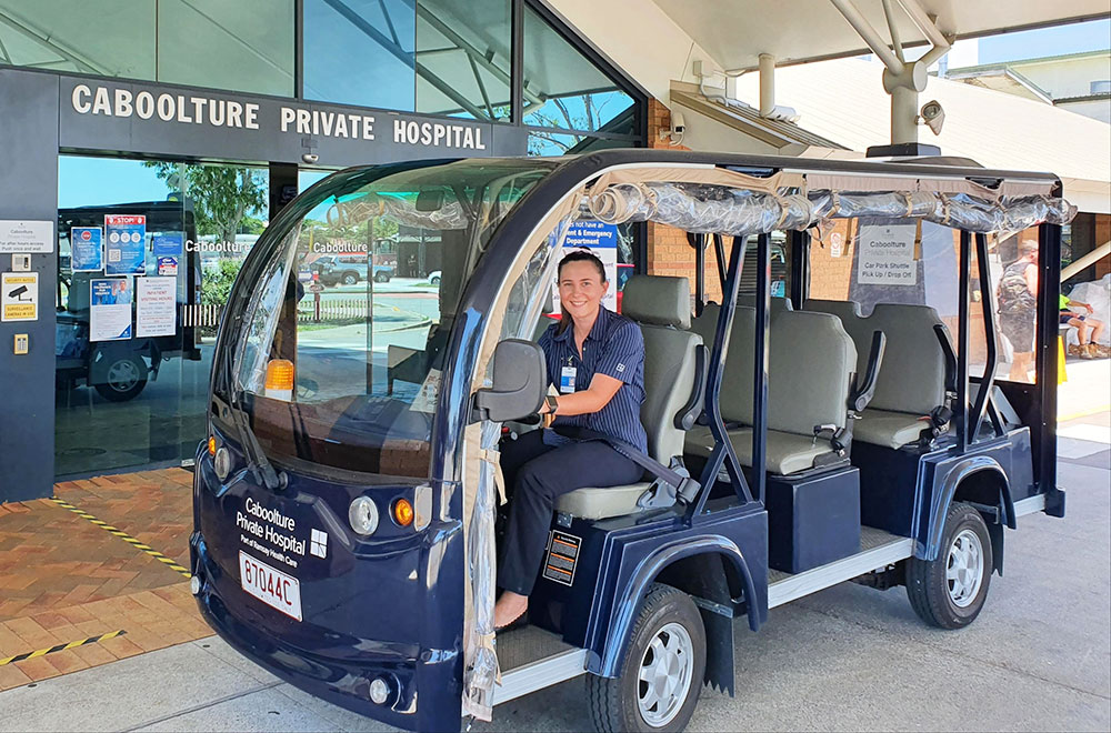 Electric shuttle bus at Caboolture a win for patients and planet